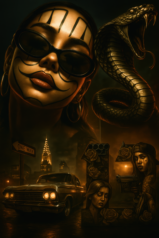 Lowrider Poster – Street Art Vibes framed poster