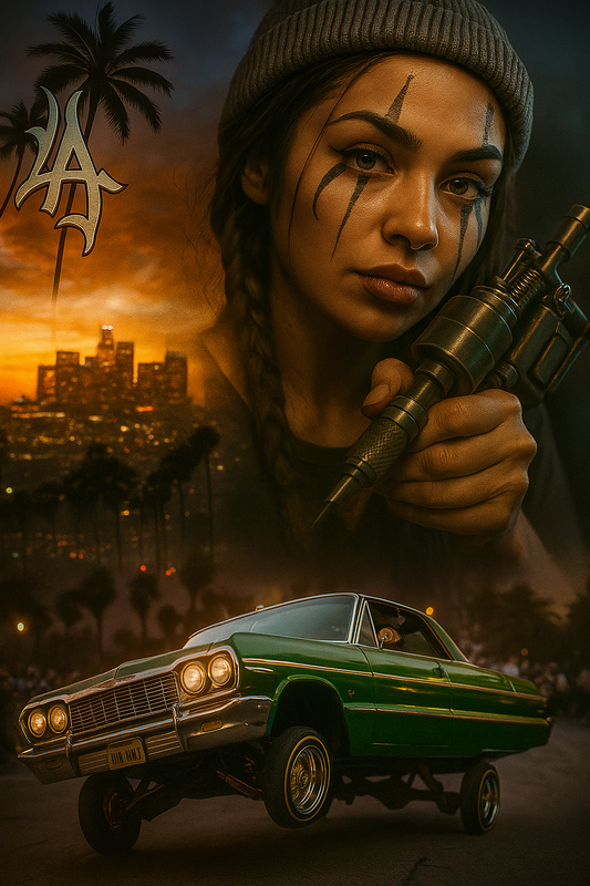 Lowrider Street Art Vibes Framed Poster