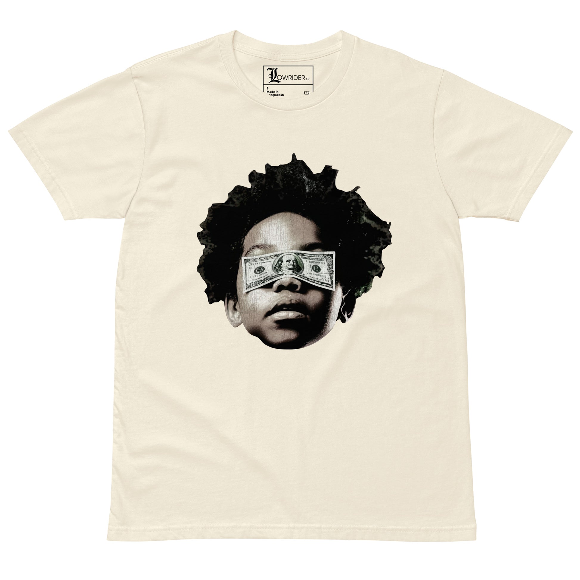 Vision Locked T-shirt – Natural streetwear tee, bold graphic, premium cotton, Lowrider style